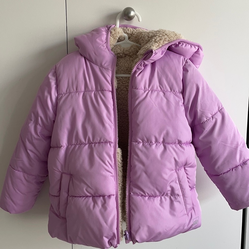 Gap fleece lined puffer coat